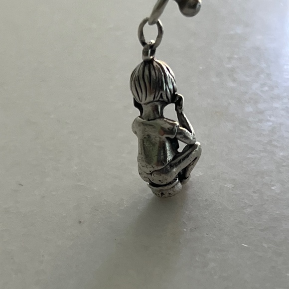 ANTIQUE ONE OF A KIND FRENCH STERLING SILVER KEYRING - Picture 5 of 9